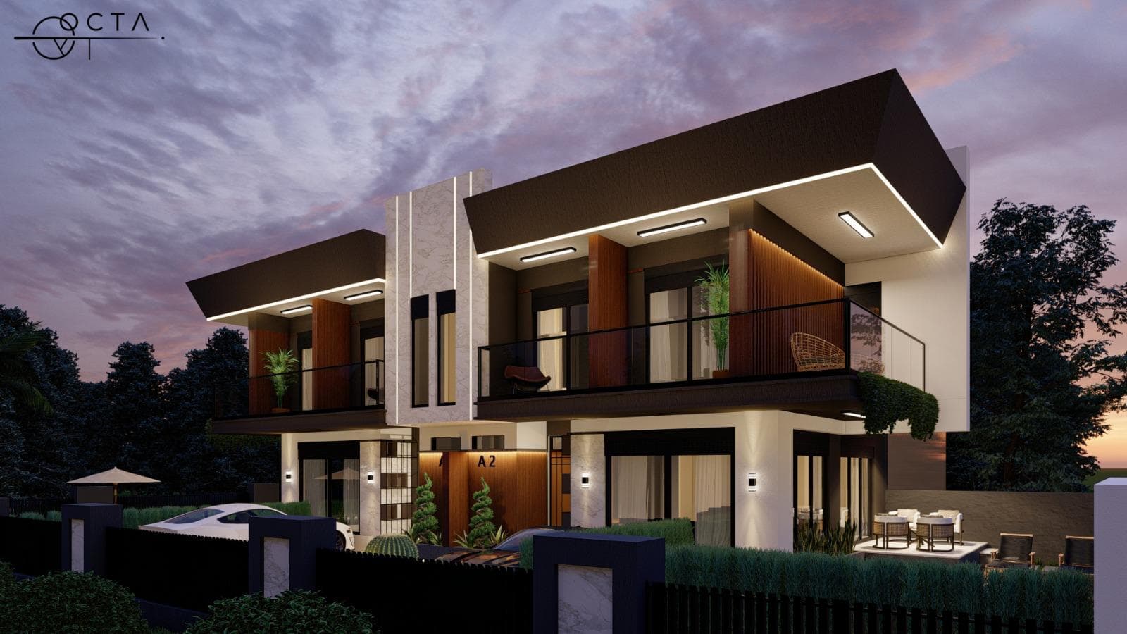 İkiz Villa gün batımı görünümü